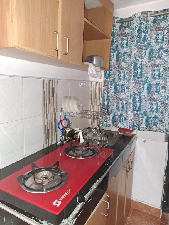 Kuchyň nebo kuchyňský kout v ubytování Cottage 1