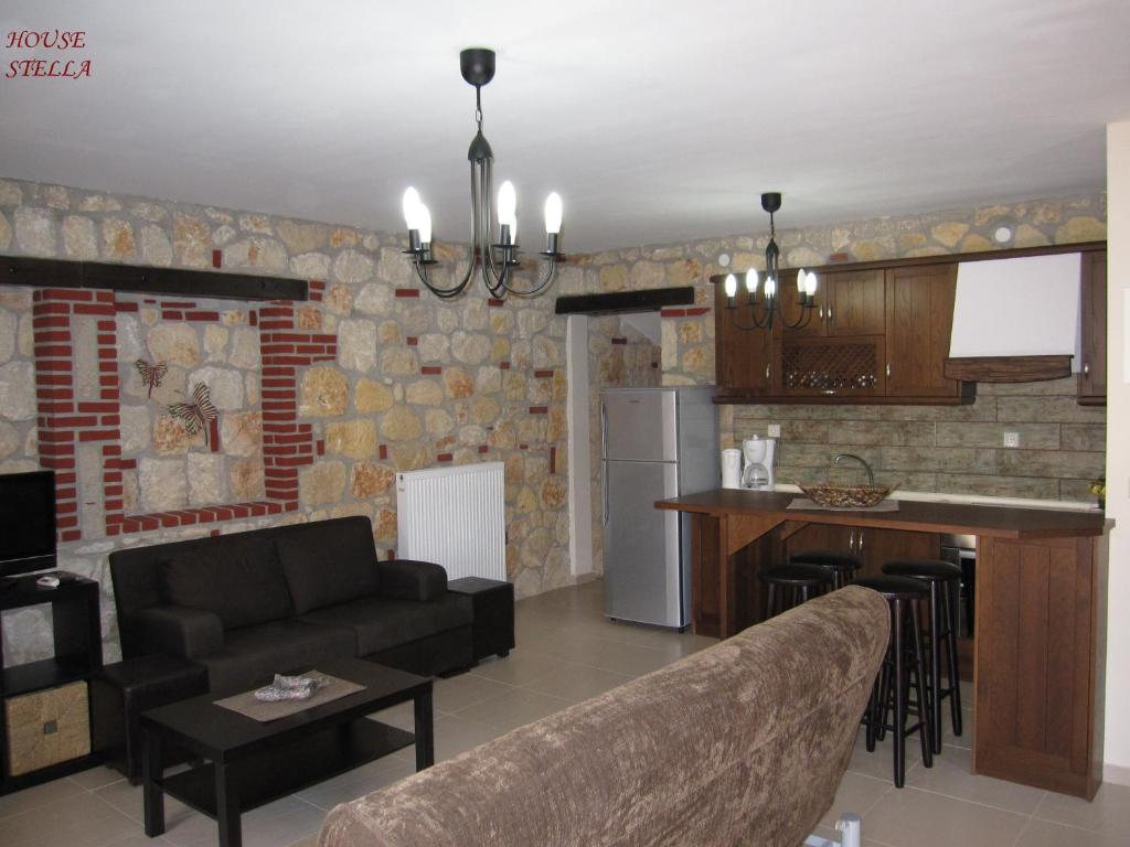 Kuchyň nebo kuchyňský kout v ubytování Psakoudia Villas
