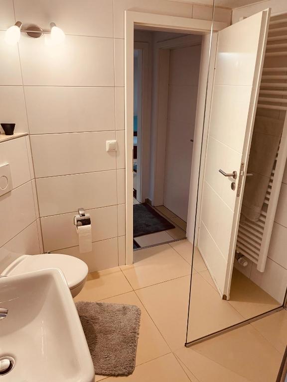 Koupelna v ubytování Appartment Schmidtner