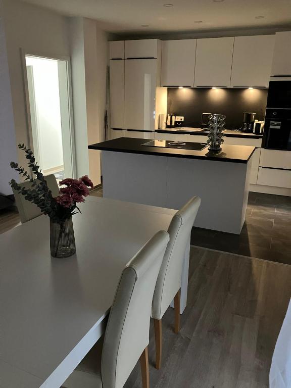 Kuchyň nebo kuchyňský kout v ubytování Moderne Einliegerwohnung nähe Ingolstadt und Bad Gögging