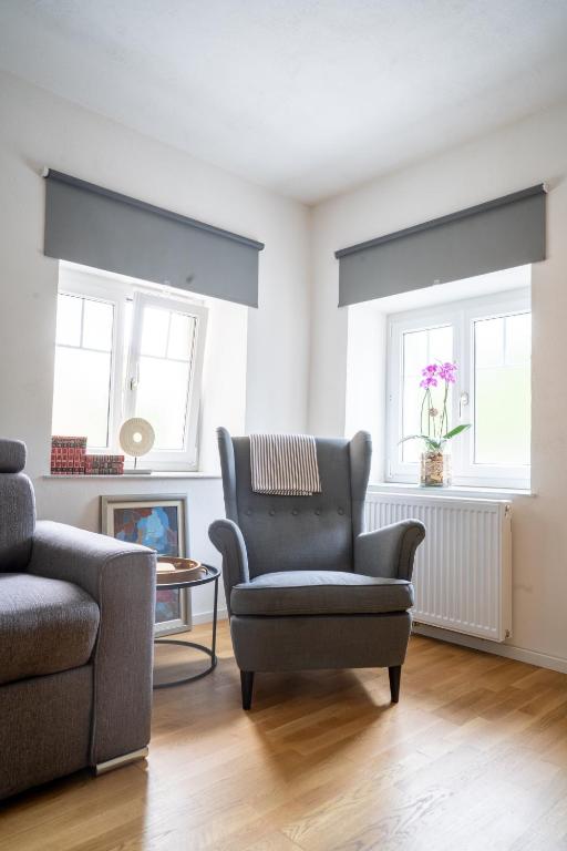Posezení v ubytování Moderne 2-Zimmer Wohnung