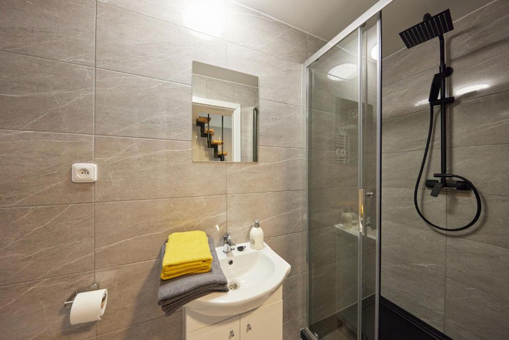 Koupelna v ubytování Block 96 Apartments
