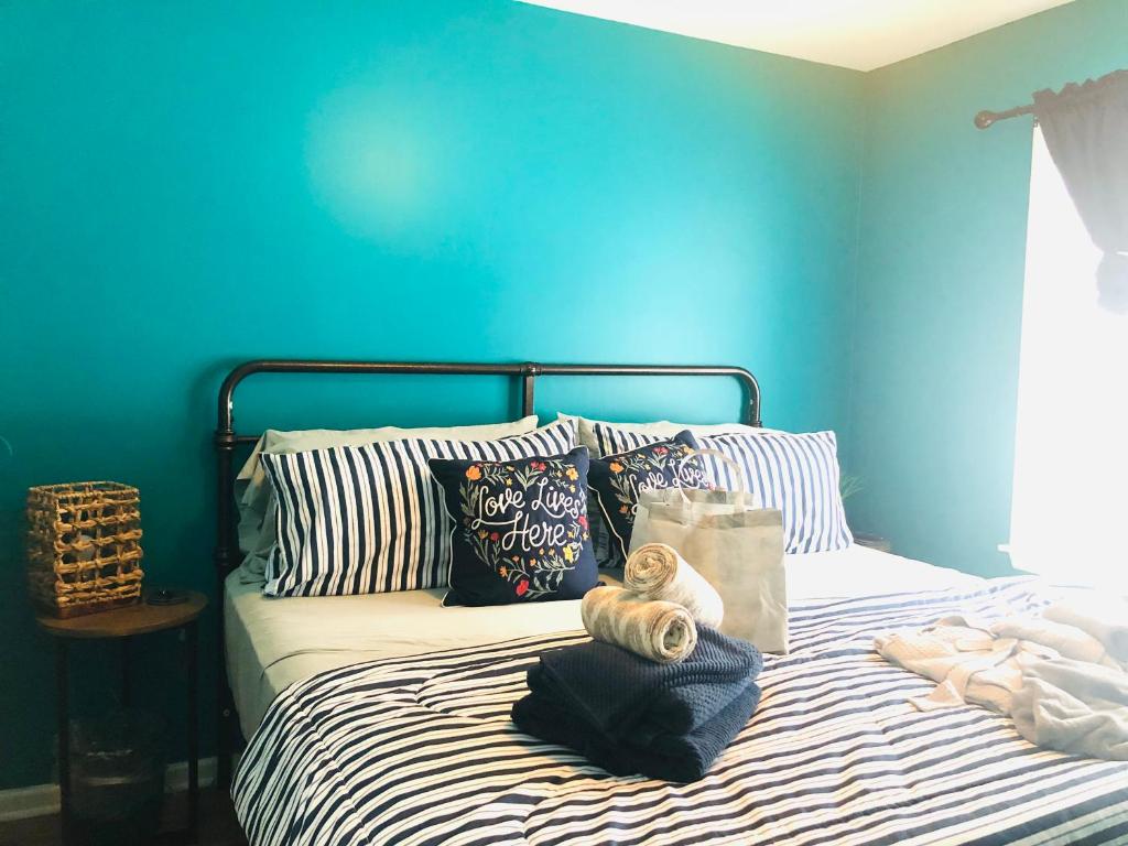 Postel nebo postele na pokoji v ubytování Peekskill Guesthouse