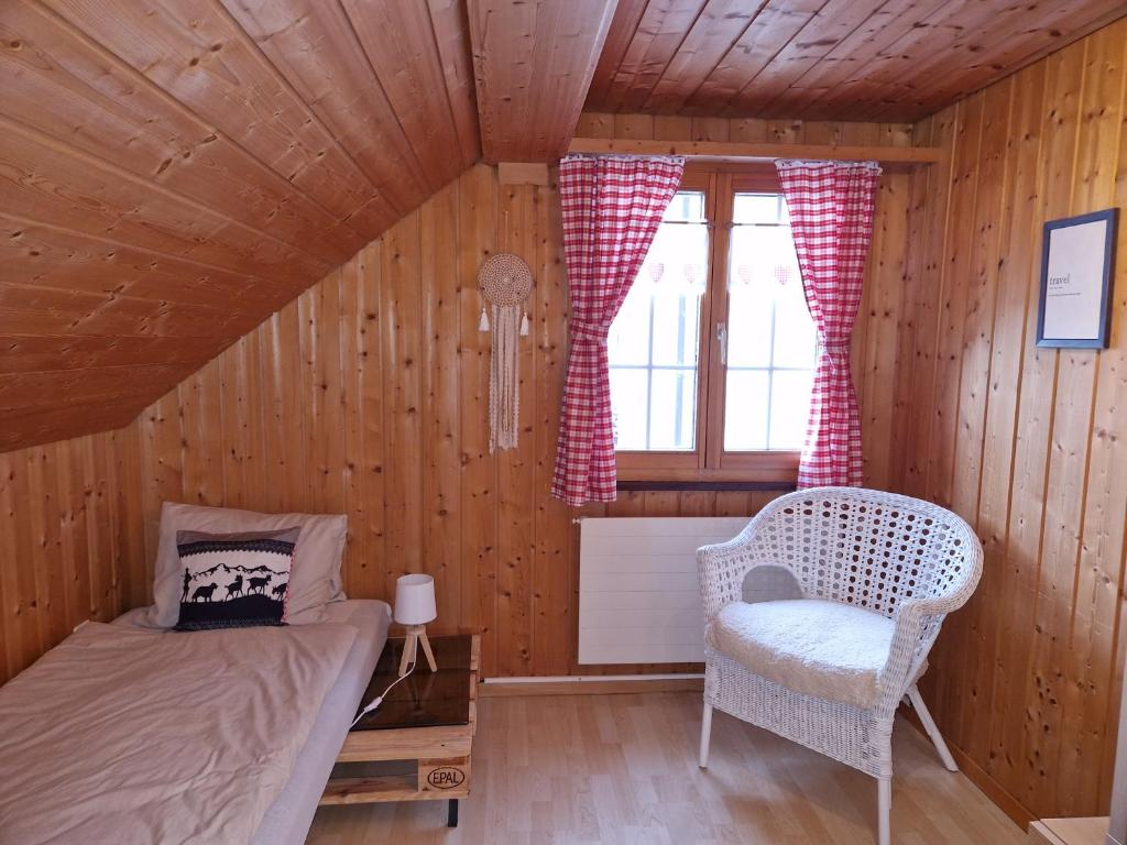 Postel nebo postele na pokoji v ubytování Chalet Ferreira