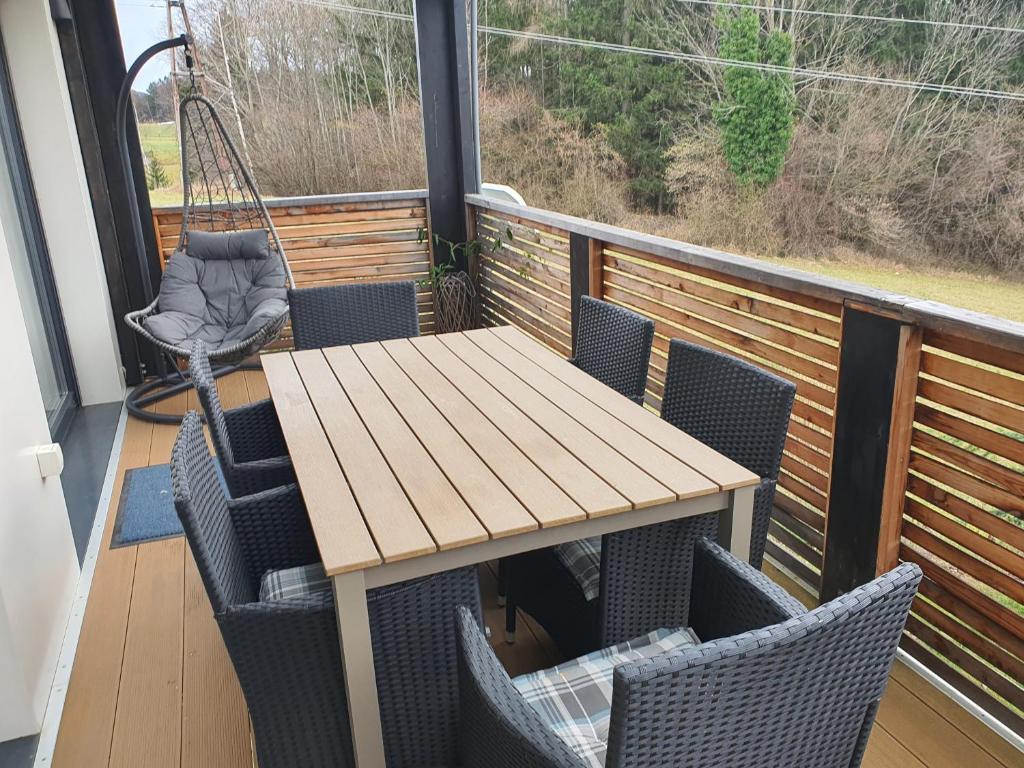 Balcone o terrazza di Ferienwohnung Weizblick