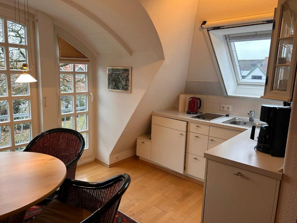 Kuchyň nebo kuchyňský kout v ubytování Kutscherhaus II
