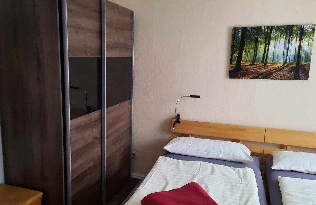 Postel nebo postele na pokoji v ubytování Ferienwohnung Holterhoff