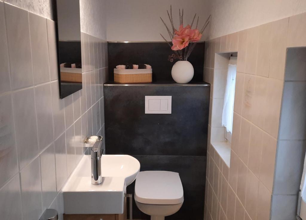 Koupelna v ubytování Ferienwohnung Holterhoff