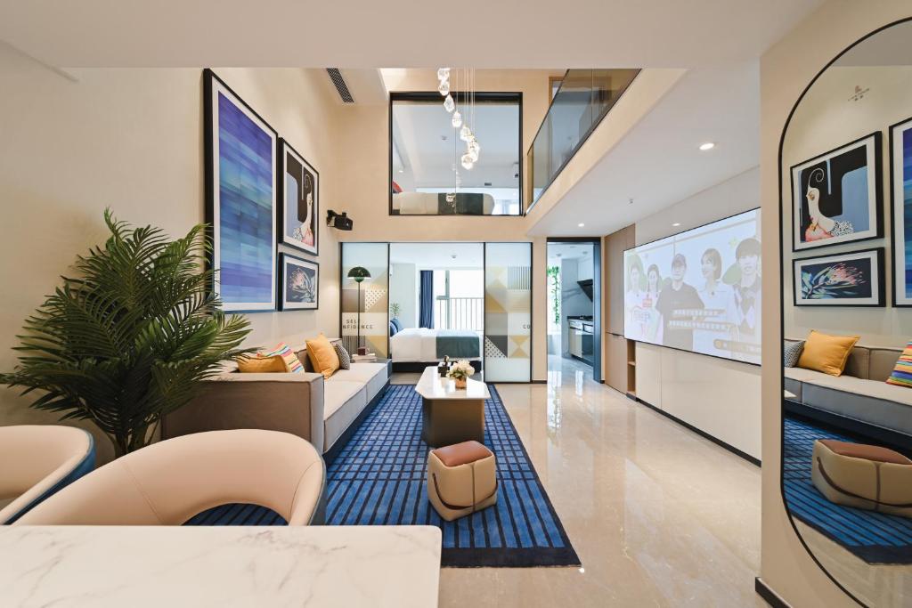 Posezení v ubytování Livetour Hotel HaiZhu YiJing Road Metro Guangzhou