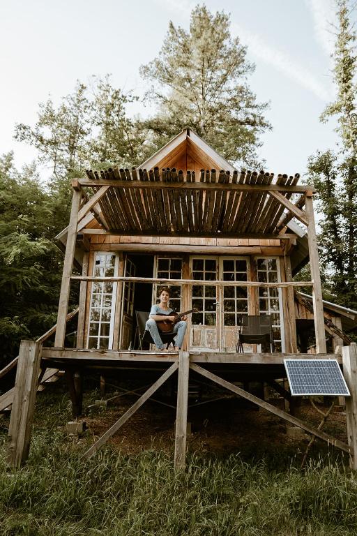 Zahrada ubytování Les cabanes de roquehort