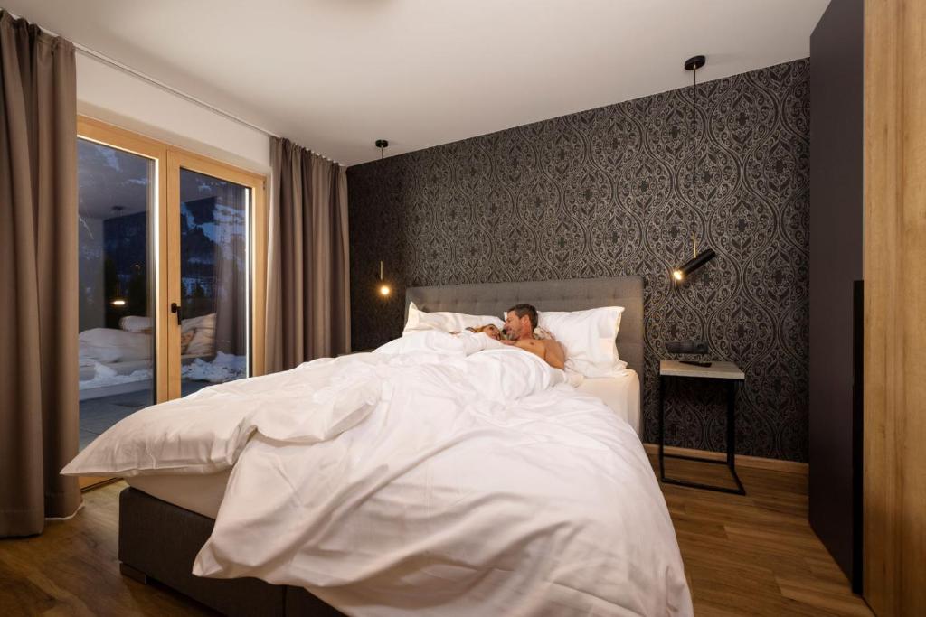 Posteľ alebo postele v izbe v ubytovaní Apart Stiegler