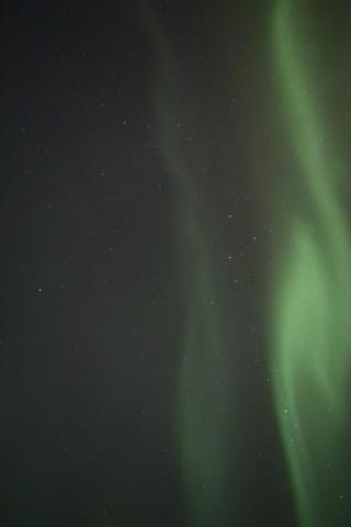 a group of green northern lights in the sky at Rahkis Lodge Saariselkä in Saariselka