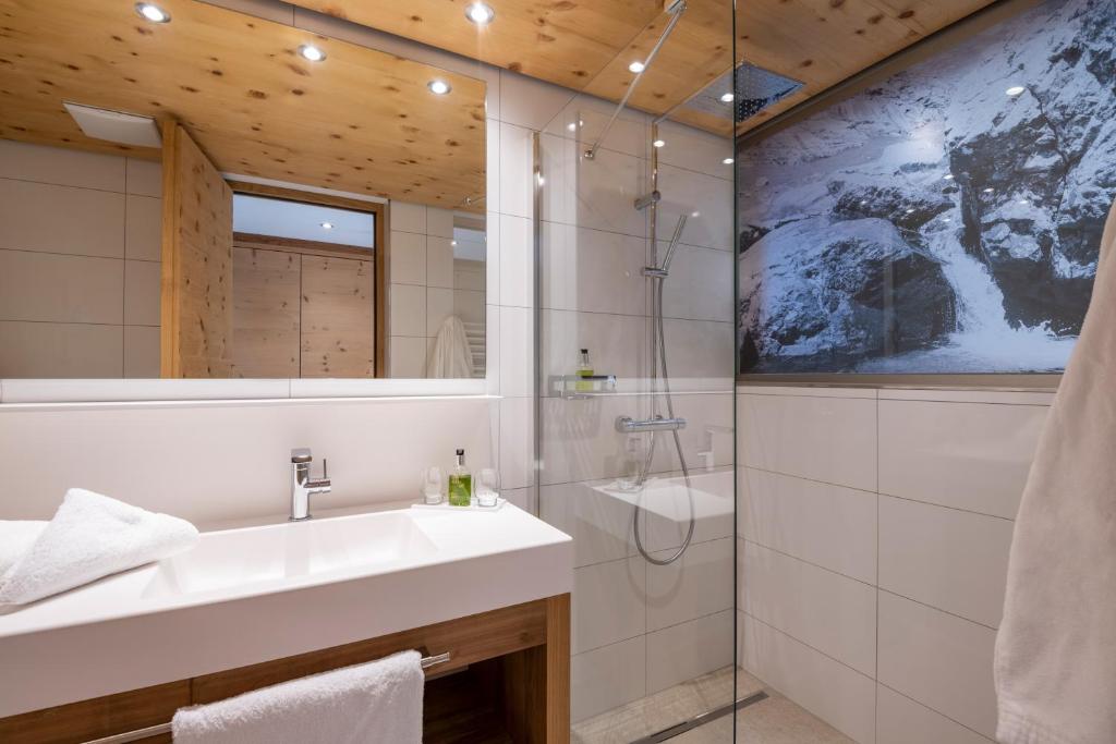 Koupelna v ubytování Hotel Olympia