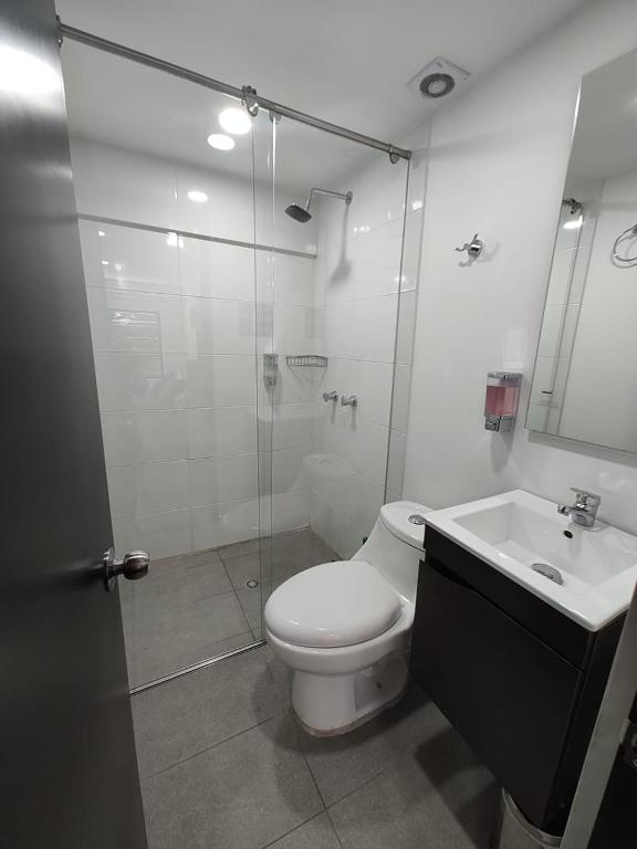 Koupelna v ubytování HOTEL SALITRE STAR