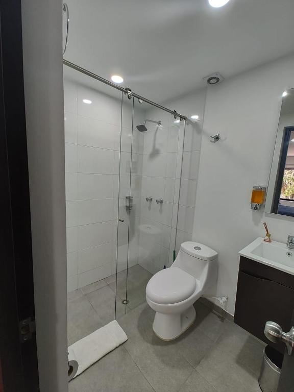 Koupelna v ubytování HOTEL SALITRE STAR