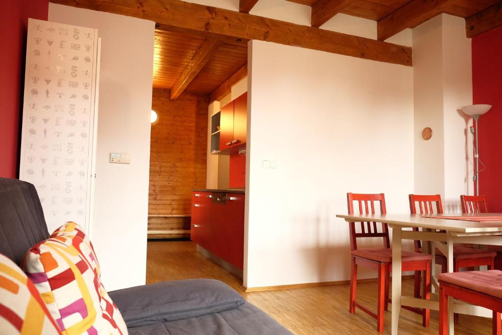 Posezení v ubytování Apartmány Nové Hutě