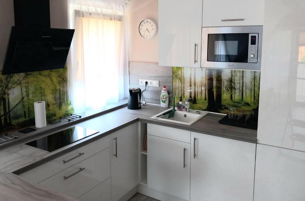 A kitchen or kitchenette at Prime Apartment Heviz