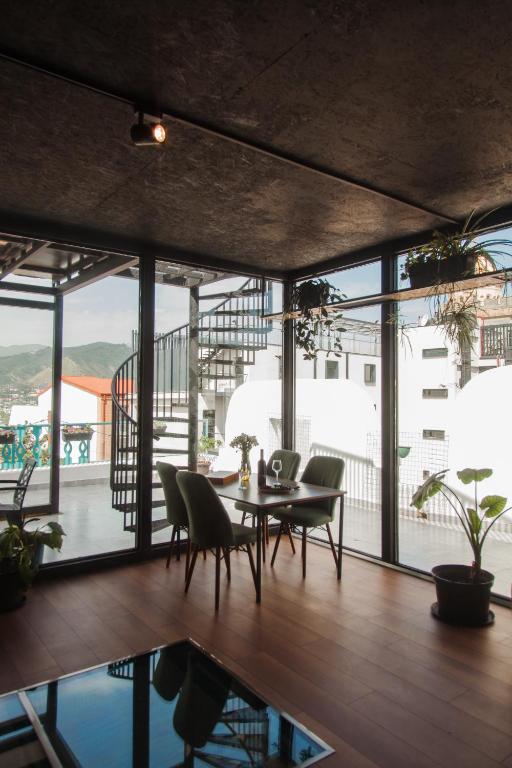 Balkón nebo terasa v ubytování Hotel Tato & CoWorking space