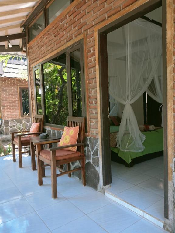 Patio nebo venkovní prostory v ubytování Gili Hideaway