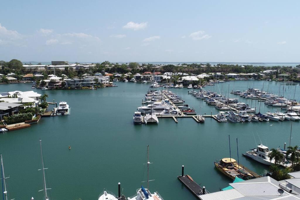 a group of boats docked in a harbor at Spectacular Marina Views Apartment in Larrakeyah