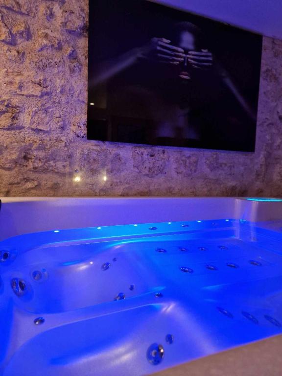 TV a/nebo společenská místnost v ubytování Lyzen