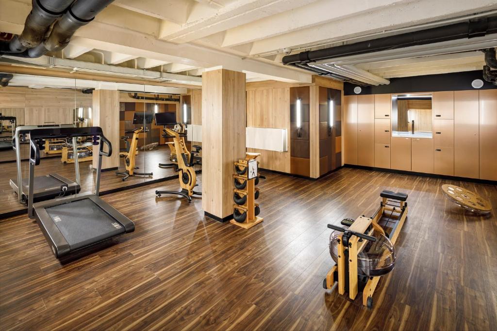 Fitness centrum a/nebo fitness zařízení v ubytování Swiss Chocolate by Fassbind Lausanne
