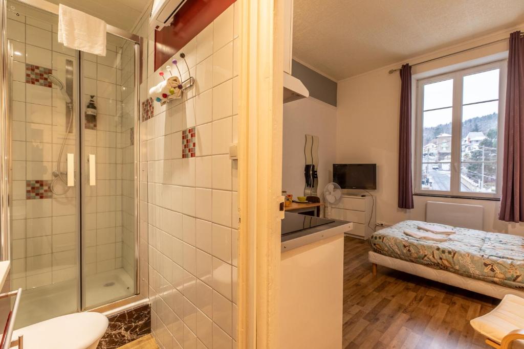 Koupelna v ubytování Résidence du Parc appartement calme