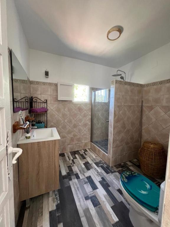 Koupelna v ubytování Casa Rural Málaga Monkey Love con jacuzzi
