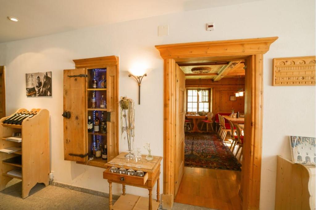 Kuchyň nebo kuchyňský kout v ubytování Gasthaus & Hotel Berninahaus