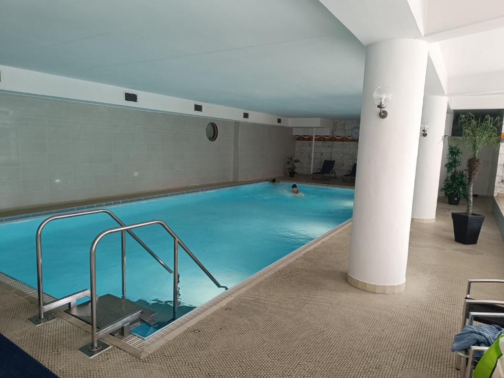 A piscina localizada em Ferienwohnung INA am Bodensee Uhldingen-Mühlhofen mit Innenpool und Sauna ou nos arredores
