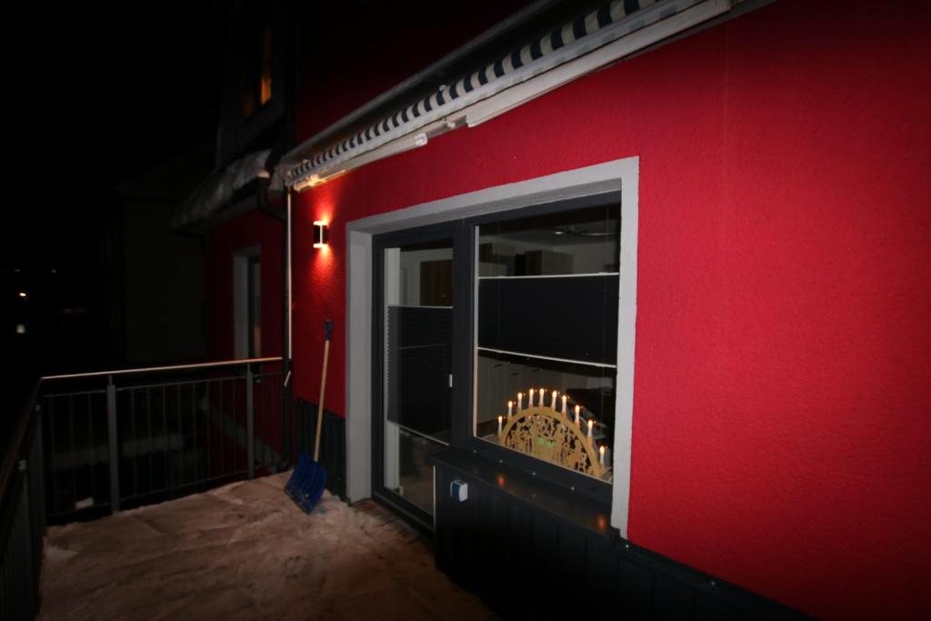 Balkón nebo terasa v ubytování Ferienwohnung am Bärenstein