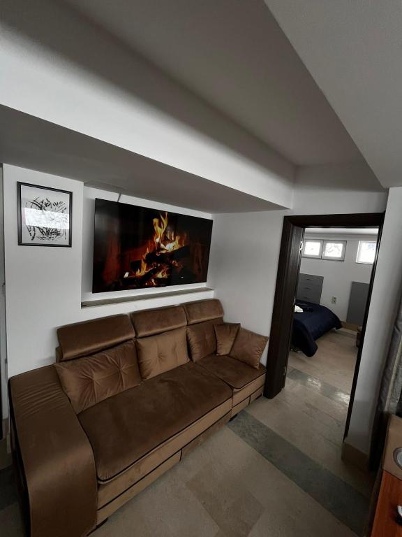 Posezení v ubytování Сютка View Penthouse