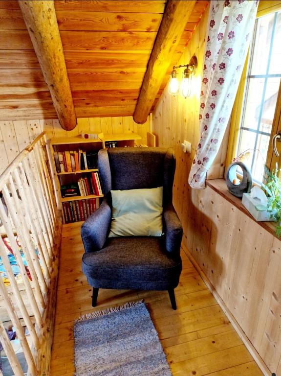 Posezení v ubytování Naturstammhaus Pauker