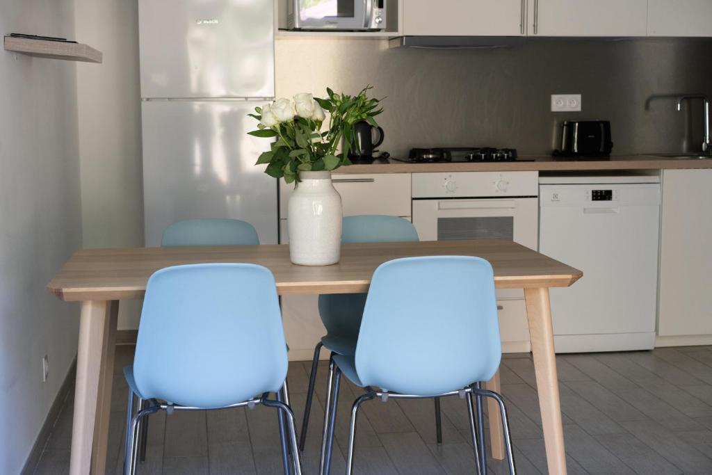 Kuchyň nebo kuchyňský kout v ubytování Residence Piatana