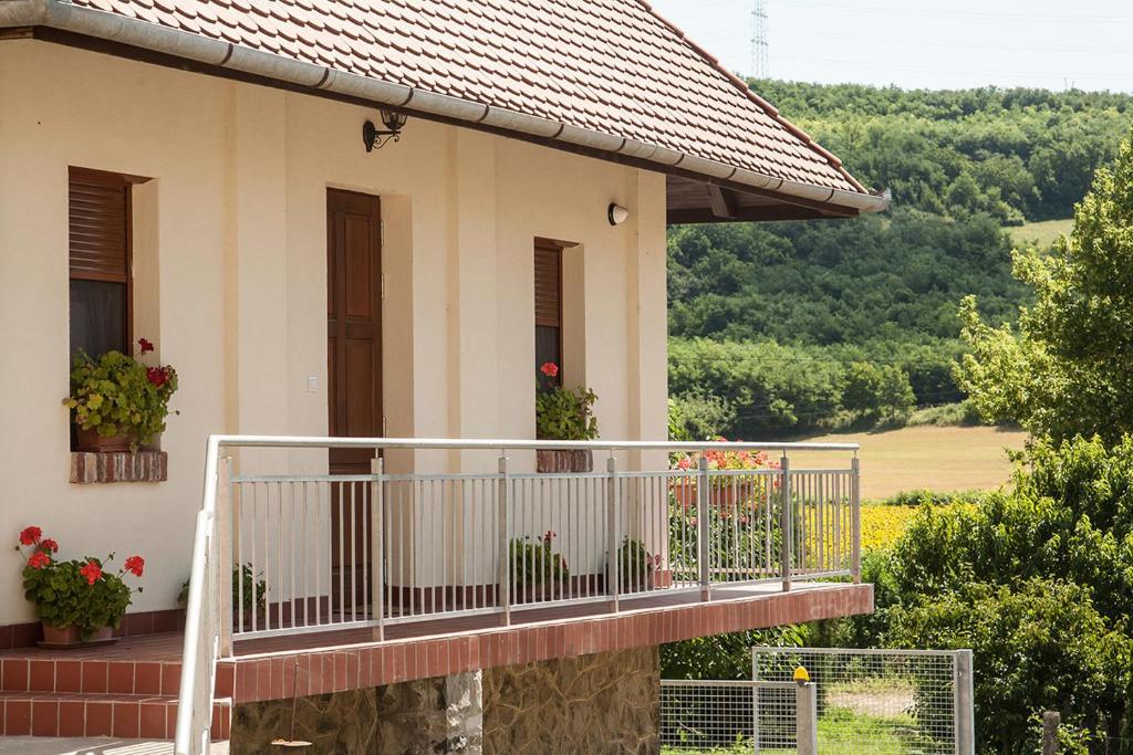 Balkón nebo terasa v ubytování Wekler Családi Pincészet és Panzió