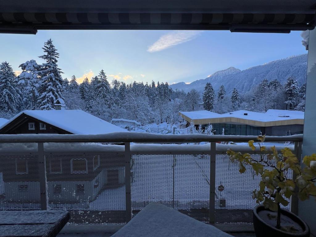 Suite Room in shared apartment with Mt Rigi View en invierno