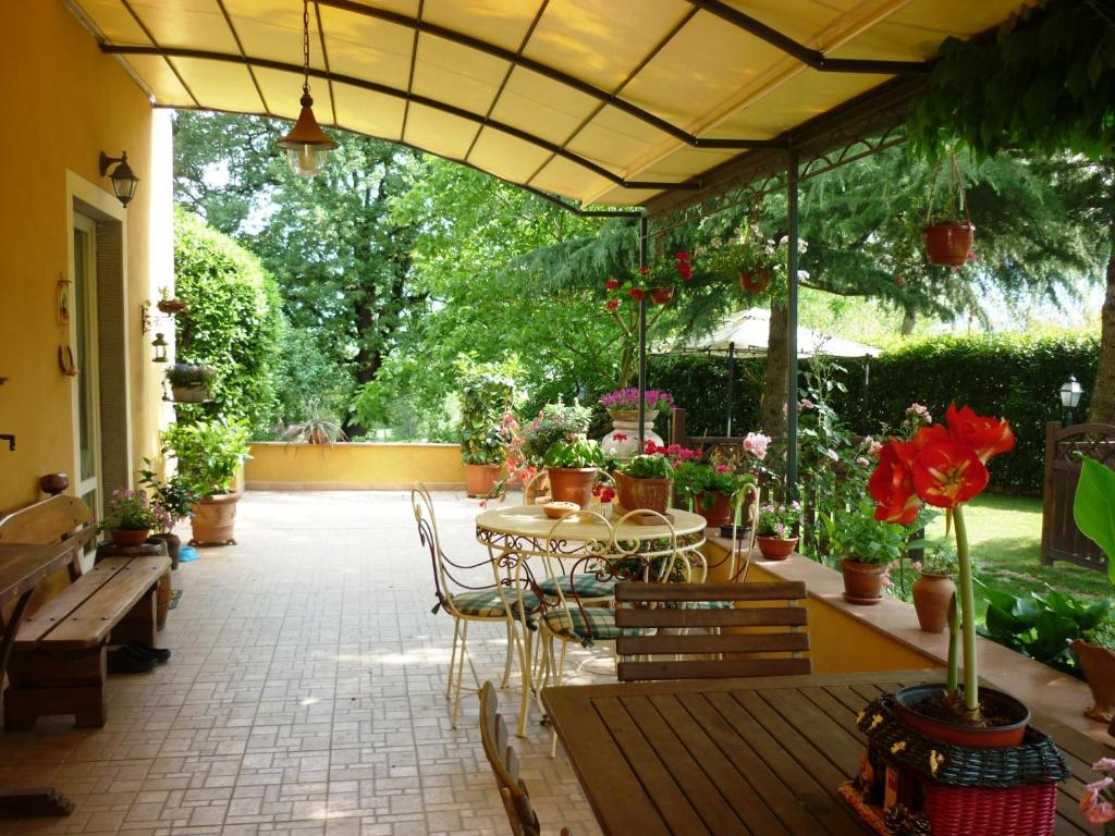 Zahrada ubytování B&B Casale Ginette