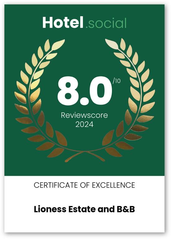 Certifikát, hodnocení, plakát nebo jiný dokument vystavený v ubytování Lioness Estate - Dunedin