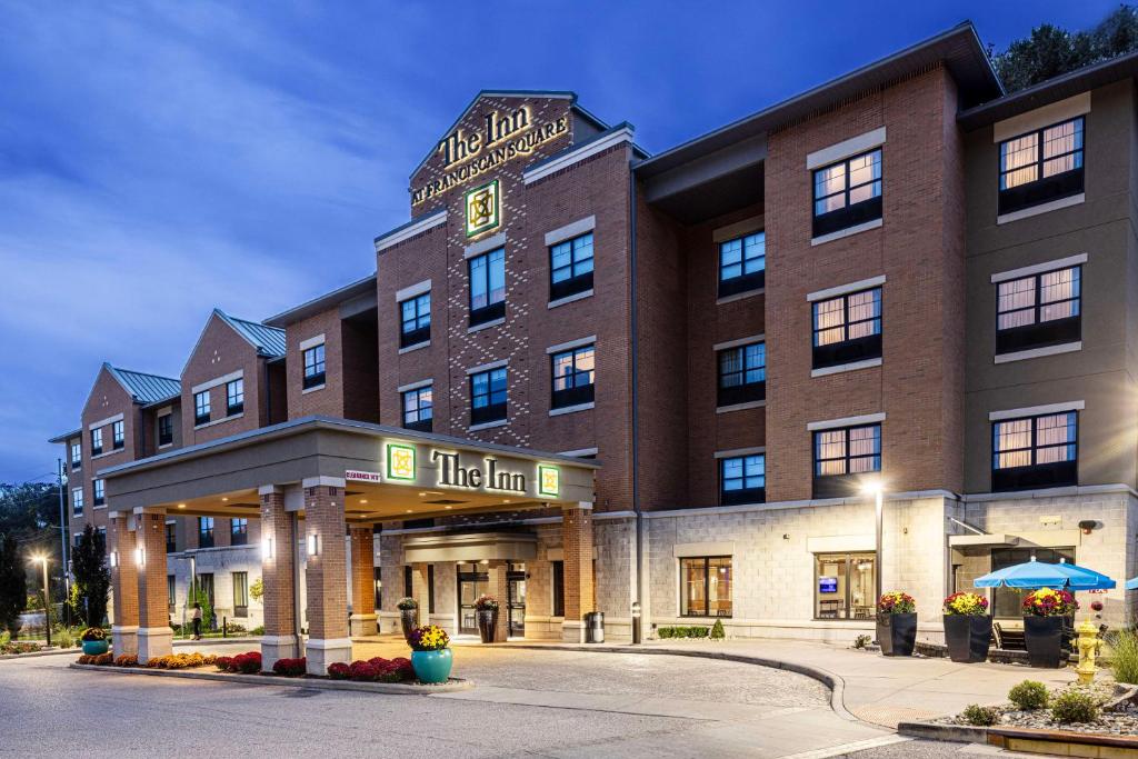 a rendering of the inn at night at Best Western Plus Franciscan Square Inn & Suites Steubenville in Steubenville