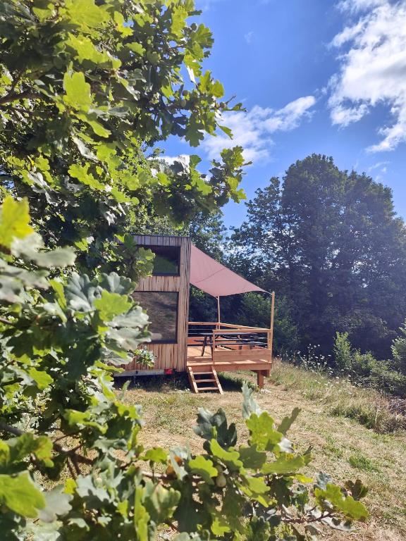 Zahrada ubytování Tiny House MOOSE HOME Les Chaumes