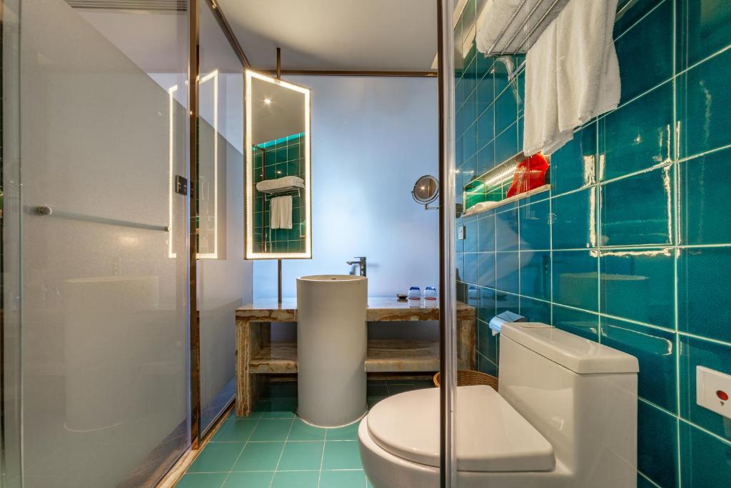 Koupelna v ubytování Nanxianglou Art Hotel