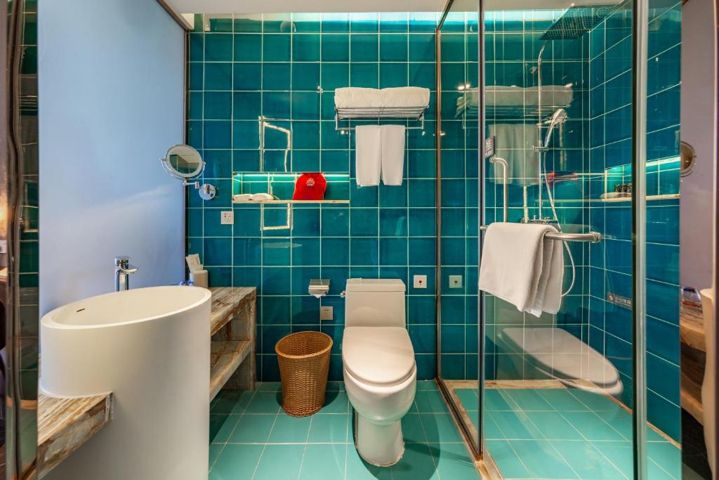 Koupelna v ubytování Nanxianglou Art Hotel