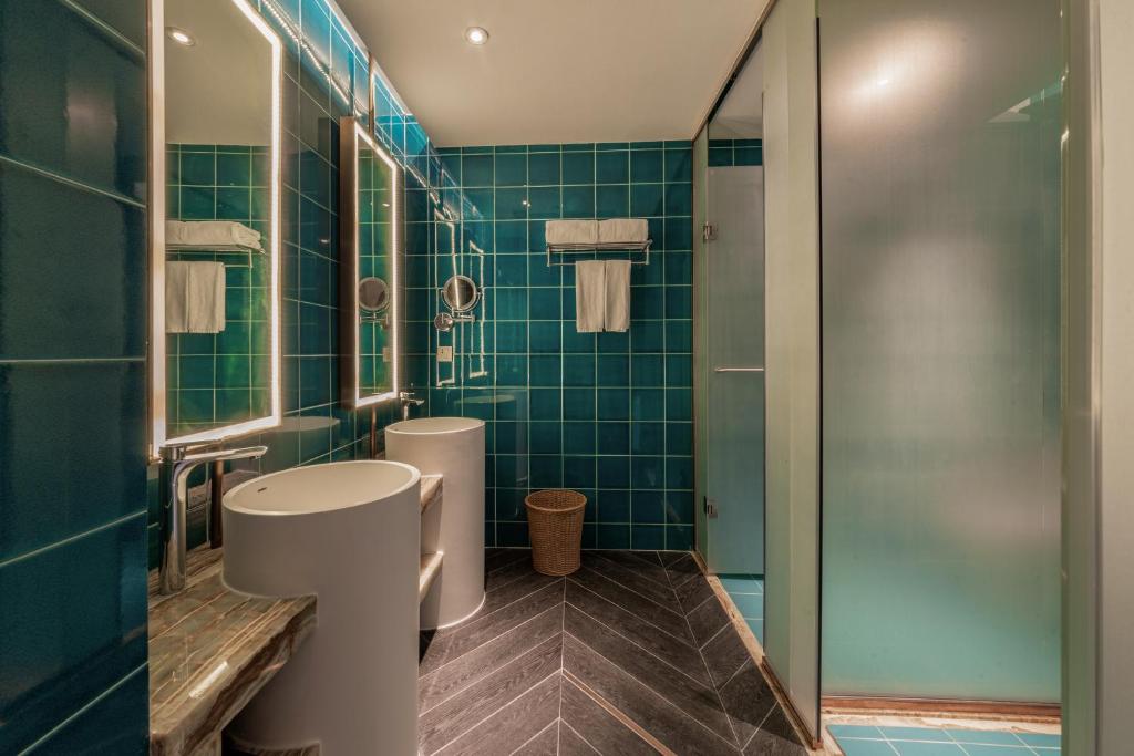 Koupelna v ubytování Nanxianglou Art Hotel