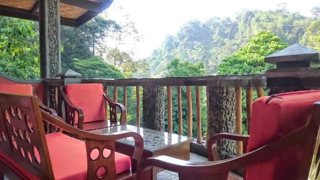 Balkón nebo terasa v ubytování Hotel Orangutan