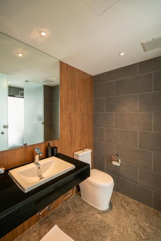 Koupelna v ubytování Woodstory Boutique Hotel