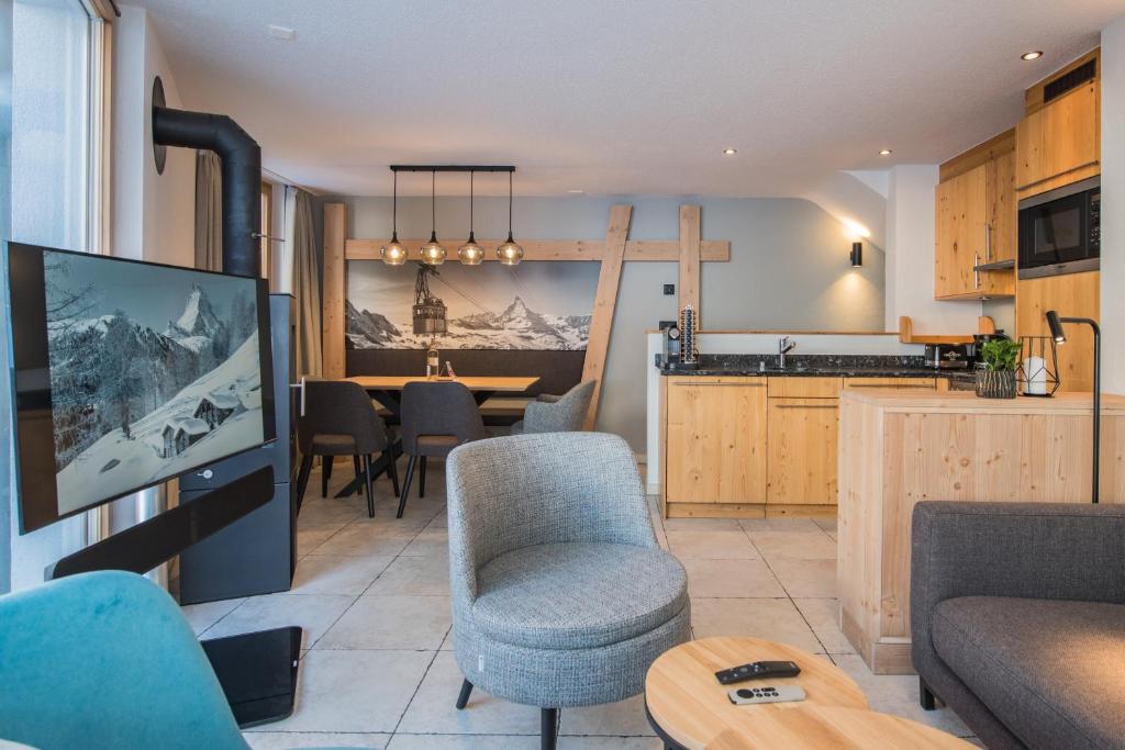 Kuchyň nebo kuchyňský kout v ubytování Arctis - Wohnung Lea