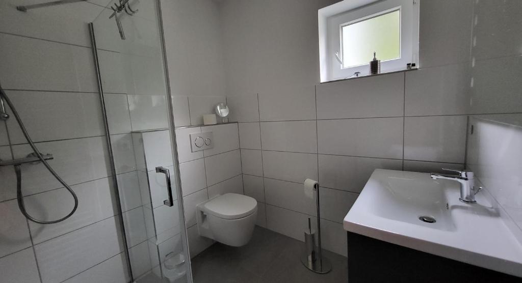 Koupelna v ubytování Ullas Gästehaus