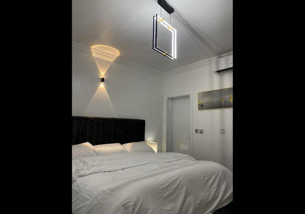 Postel nebo postele na pokoji v ubytování Exquisite Lekki Phase1 Apartment