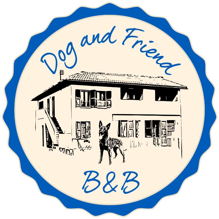 a drawing of a dog and a house at BnB Dog and Friend in Rocchetta Tanaro