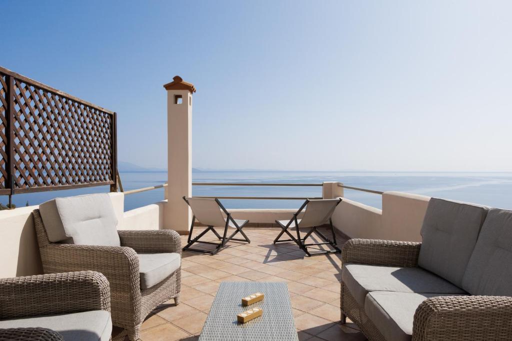 Posezení v ubytování Blue Horizon Suites